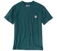 Carhartt Men's Relaxed Fit Heavyweight Short-Sleeve K87 Pocket T-Shirt Work Utility, Greenstone, S