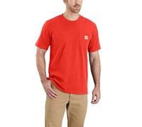 Carhartt Men's Relaxed Fit Heavyweight Short-Sleeve K87 Pocket T-Shirt Work Utility T-Shirt, Currant Heather, XXL