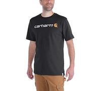 Carhartt Men's Relaxed Fit Heavyweight Short-Sleeve Logo Graphic T-Shirt, Black, L
