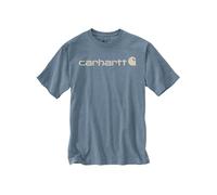 Carhartt Men's Relaxed Fit Heavyweight Short-Sleeve Logo Graphic T-Shirt Work Utility, Blue, XS