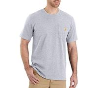 Carhartt Men's Relaxed Fit Heavyweight Short-Sleeve Pocket T-Shirt Work Utility, Heather Gray, XXXXL