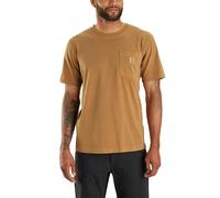 Carhartt Men's Relaxed Fit Lightweight Short-Sleeve Garment Dyed Pocket T-Shirt, Carhartt Brown, XL
