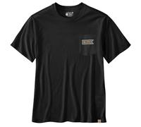 Carhartt T-shirt - relaxed fit lightweight short-sleeve pocket script graphic t-shirt - Black - M