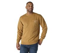 Carhartt Men's Relaxed Fit Midweight Garment Dye French Terry Crewneck Pocket Sweatshirt, Carhartt Brown, XX-Large