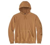 Carhartt Men's Relaxed Fit Midweight Garment Dyed French Terry Graphic Sweatshirt Brown, XXL