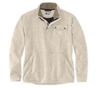 Carhartt Men's Relaxed Fit Midweight Quarter-Zip Pocket Sweater Fleece, Oat Milk, Large