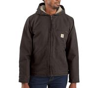 Carhartt mens Relaxed Fit Washed Duck Sherpa-lined Jacket Big & Tall Work Utility Outerwear Dark Brown 3X-Large US