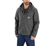 Carhartt Men's Relaxed Fit Washed Duck Sherpa-Lined Jacket Work Utility Outerwear, Gravel, M