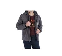 Carhartt Men's Relaxed Fit Washed Duck Sherpa-Lined Utility Jacket, Gravel, M