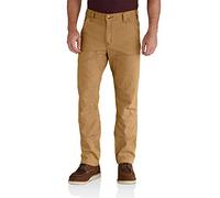 Carhartt Men's Rugged Flex® Relaxed Fit Canvas Double-Front Utility Work Pant, Hickory, W42/L32