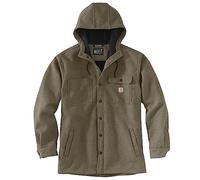 Carhartt, Men's, Rugged Flex Relaxed Fit Canvas Fleece-Lined Snap-Front Shirt Jac