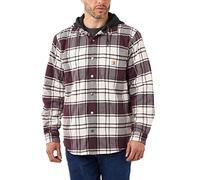 Carhartt Mens Flannel Fleece Lined Hooded Shirt Jacket L - Chest 42-44' (107-112cm)
