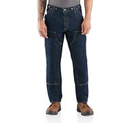 Carhartt Men's Rugged Flex Relaxed Fit Heavyweight Double-Front Utility Logger Jean, Freight, 34 x 32