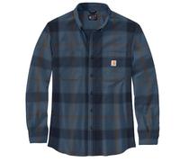 Carhartt Men's Rugged Flex Relaxed Fit Midweight Flannel Long-Sleeve Plaid Shirt for Adult, Thundercloud, Large