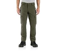 Carhartt Workwear Men's Cargo Work Pant 105461 Rugged Flex Relaxed Ripstop, Basil W36/L30
