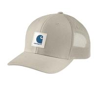 Carhartt Mens Rugged Flex Twill Mesh-Back Logo Patch Cap, Cobblestone, One size