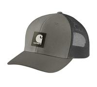 Carhartt Men's Rugged Flex Twill Mesh-Back Logo Patch Cap, Dusty Olive, One size