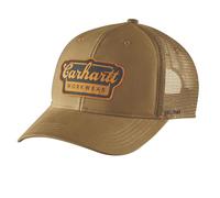 Carhartt Men's Rugged Flex Twill Mesh-Back Script Patch Cap Baseball, Golden Grass, One Size