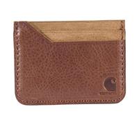 Carhartt Men's Rugged Patina Leather Wallets, Available in Multiple Styles and Colors, Brown, One Size, Front Pocket Wallets, Durable Canvas Or Leather Wallet with & Without Money Clip