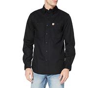 Carhartt Men's Rugged Professional™ Series Relaxed Fit Canvas Long Sleeve Work Shirt, Black, L