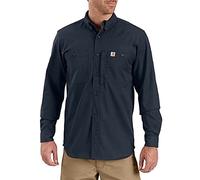 Carhartt Men's Rugged Professional™ Series Relaxed Fit Canvas Long Sleeve Work Shirt, Navy, L
