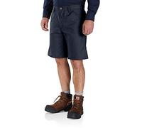 Carhartt Mens 103111 Rugged Stretch Durable Canvas Shorts - Navy Cotton - Size 34 (Waist)