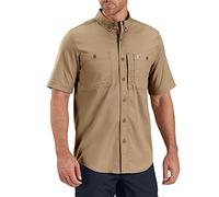 Carhartt Men's Rugged Professional Short-Sleeve Work Shirt T, Dark Khaki, S
