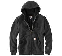 Carhartt Men's Rutland Thermal-Lined Zip-Front Sweatshirt, Carbon Heather/Black, S Regular