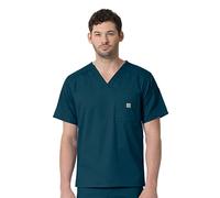 Carhartt Men's Slim Fit 6 Pocket Top Medical Scrubs, Caribbean, Medium