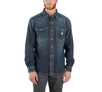 Carhartt Workwear 106429 Denim L/S Snap Front Shirt - Wyatt XL Colour: XL