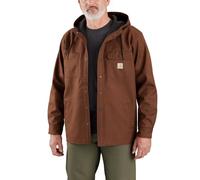 Carhartt Men's Standard Rain Defender Relaxed Fit Heavyweight Hooded Shirt Jac, Mocha Heather
