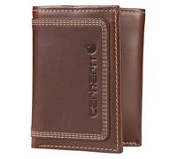 Carhartt Men's Standard Top Grain Leather Trifold, Contrasting Stitch, Brown, One Size