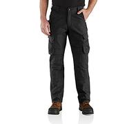 Carhartt Men's Steel Rugged Flex® Relaxed Fit Double-Front Cargo Work Pant, Black, W38/L32