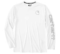 Carhartt T-shirt - carhartt force sun defender™ relaxed ls logo t-shirt - White - L