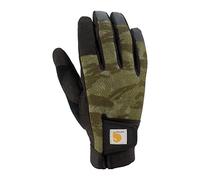 Carhartt Men's Synthetic Leather High Dexterity Touch Sensitive Secure Cuff Glove Cold Weather, Basil Blind Fatigue, Medium