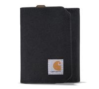Carhartt Men's Trifold, Durable Wallets, Available in Leather and Canvas Styles, Nylon Duck (Black), One Size