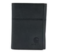 Carhartt mens Trifold Wallet, Durable Wallets for Men, Available in Leather and Canvas Styles Bag, Saddle Leather (Black), One Size UK