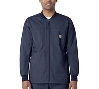 Carhartt Men's Utility Warm-up Jacket Medical Scrubs, Navy, S