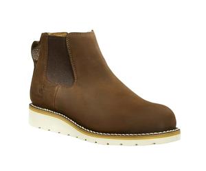 Carhartt Men's Wedge 5" Chelsea Pull-On Soft Toe FW5033-M Boot, DARK BISON OIL TANNED, 10.5