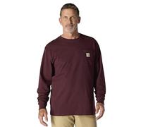 Carhartt Men's Workwear Jersey Pocket Long Sleeve K126 Regular and Big Tall Sizes work utility shirts, Port, M UK