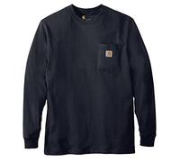 Carhartt Men's Workwear Jersey Pocket Long-Sleeve Shirt K126 (Regular and Big & Tall Sizes) - Blue - Large