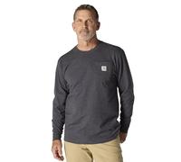 Carhartt Men's Workwear Long Sleeve Pocket T-shirt T Shirt, Carbon Heather, S UK