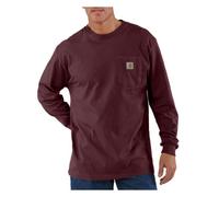 Carhartt Men's Workwear Long Sleeve Pocket T-shirt work utility shirts, Port, L UK
