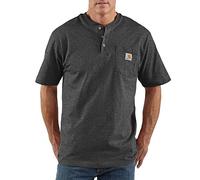 Carhartt Men's Workwear Pocket Henley Shirt, Carbon Heather, L UK