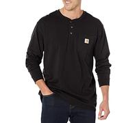 Carhartt Men's Workwear Pocket henley shirts, Black, L Tall UK