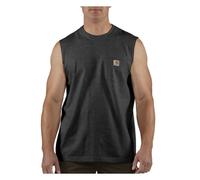 Carhartt Men's Workwear Pocket Sleeveless Midweight T-Shirt - Black - Medium