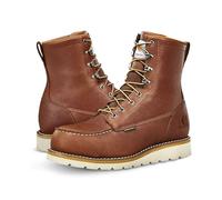 Carhartt Men's WP 8" Moc Steel Toe Wedge Work Boot Construction, Red Brown, 8