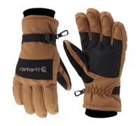 Carhartt Men's WP Waterproof Insulated Glove Cold Weather, Brown/Black, Large