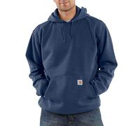 Carhartt mensK121Midweight Hooded Sweatshirt Solid Long Sleeve Shirt - Blue - Large