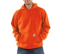 Carhartt mensK121Midweight Hooded Sweatshirt Solid Long Sleeve Shirt - orange - Medium